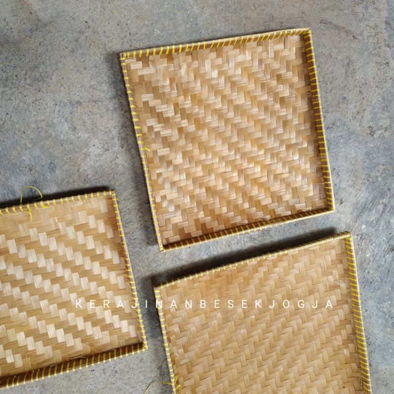 BESSELLER TAMBIR KOTAK /tambir bambu/piring bambu/besek bambu/tampah bambu/besek unik/piring jumbo