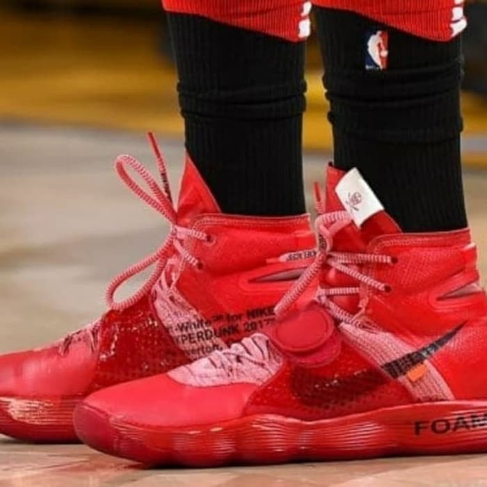 Sepatu Basket / Nike Hyperdunk Red - Off White
