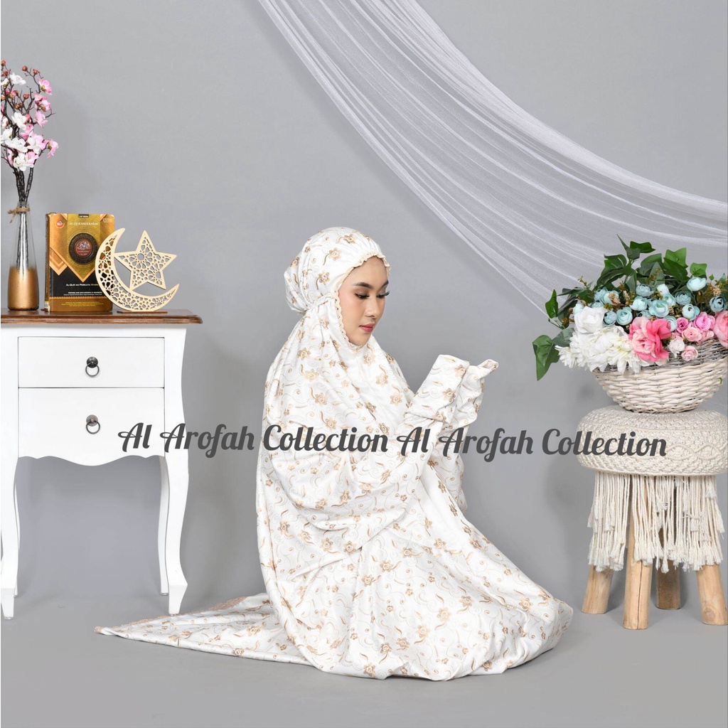 Mukena Terusan Dewasa Sutra Prada Catalina