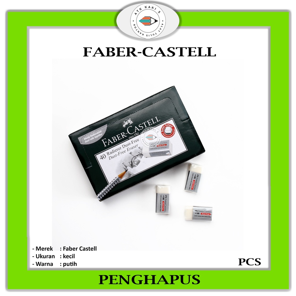 

FABER CASTELL - Penghapus Stip Kecil Putih penghapus kecil - Pcs
