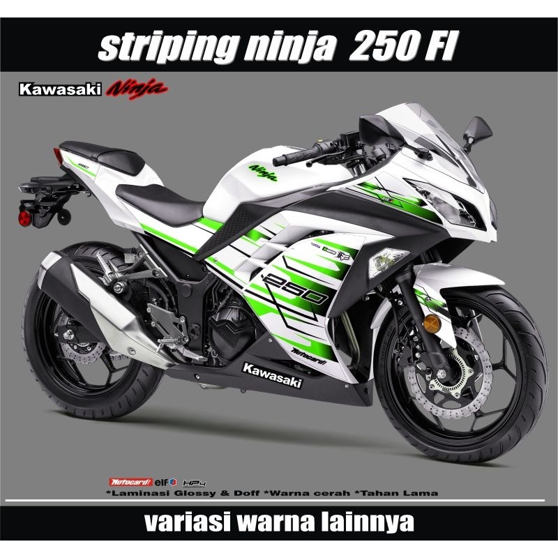 Striping Kawasaki Ninja 250 Fi Old Variasi Grafis Simpel / Decal Motor Ninja fi 250 Old