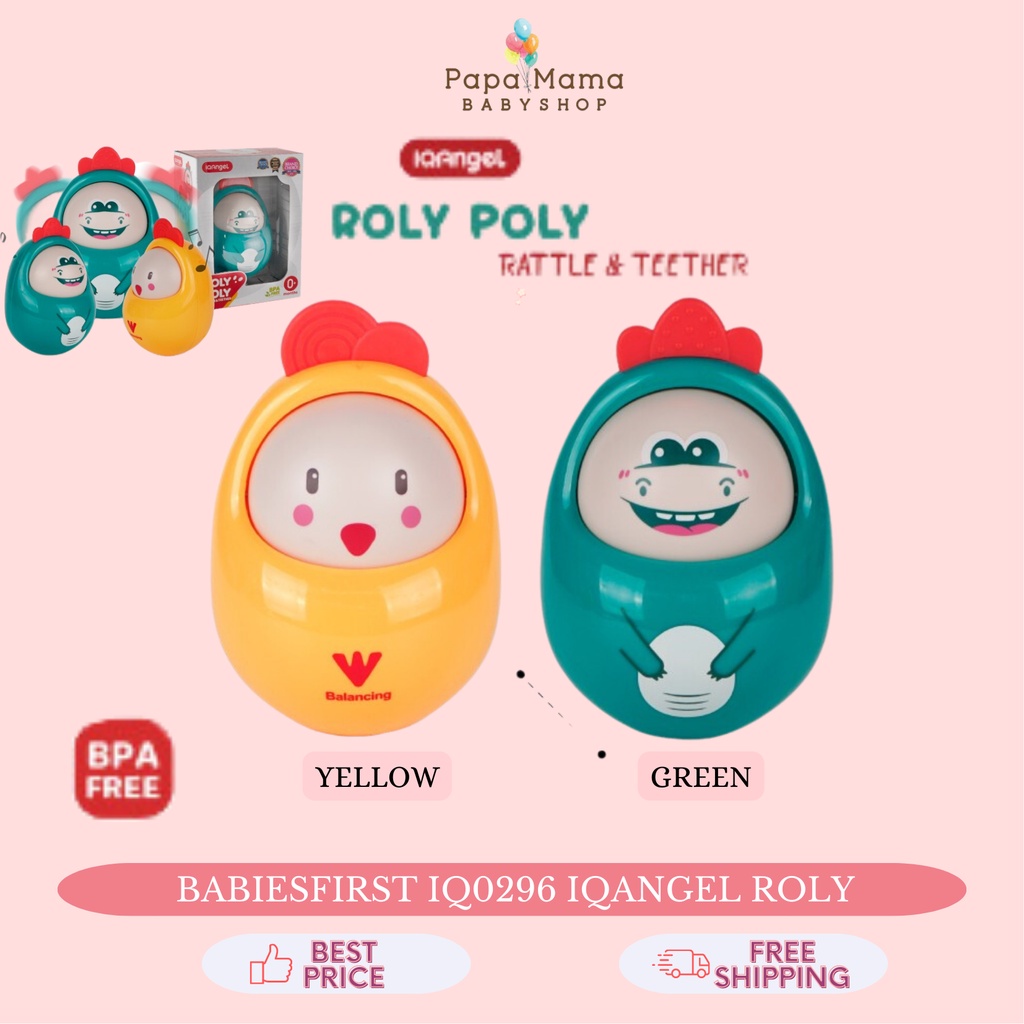 BABIESFIRST IQ0296 IQANGEL ROLY POLY RATTLE &amp; TEETHER