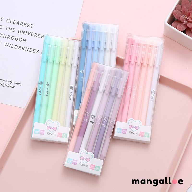 

✨COD 6 Buah/Set Pena Tanda Tangan ,Pulpen gel Sederhana Siswa Penel Pena Morandi Warna Siswa Pena Tanda Tangan Sekolah Alat Tulis Kantor Pasokan 0,5 MM -MG