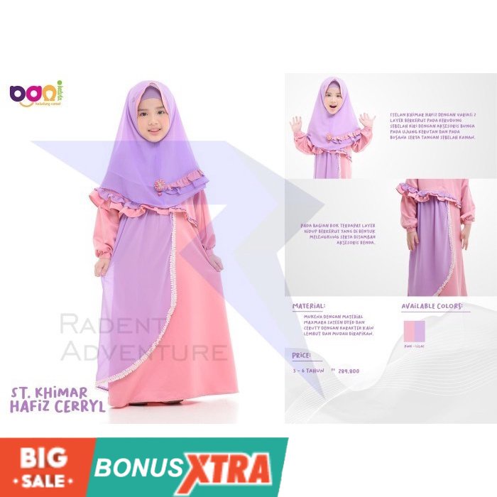 Diskon Gamis Anak Rabbani ST KhIMAR Hafiz CERRYL Original Bani Batuta ORI KEREN AWET