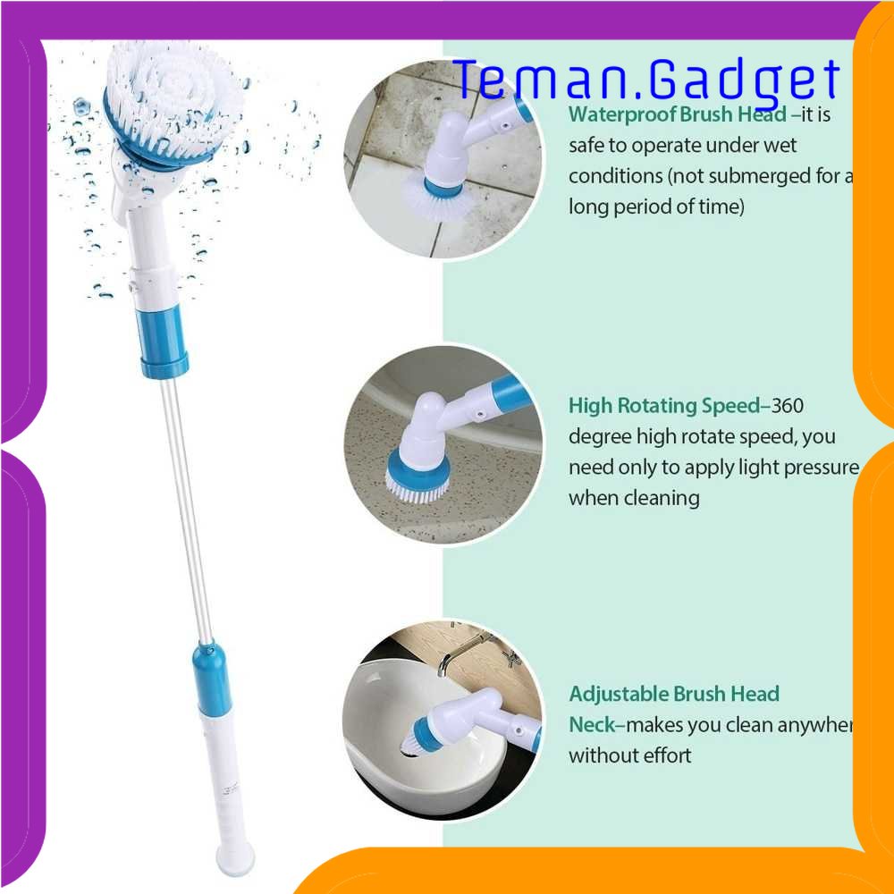 TG - ART TaffHOME Hurricane Spin Scrubber Tools Set Sikat Kamar Mandi Elektrik - WQ8111