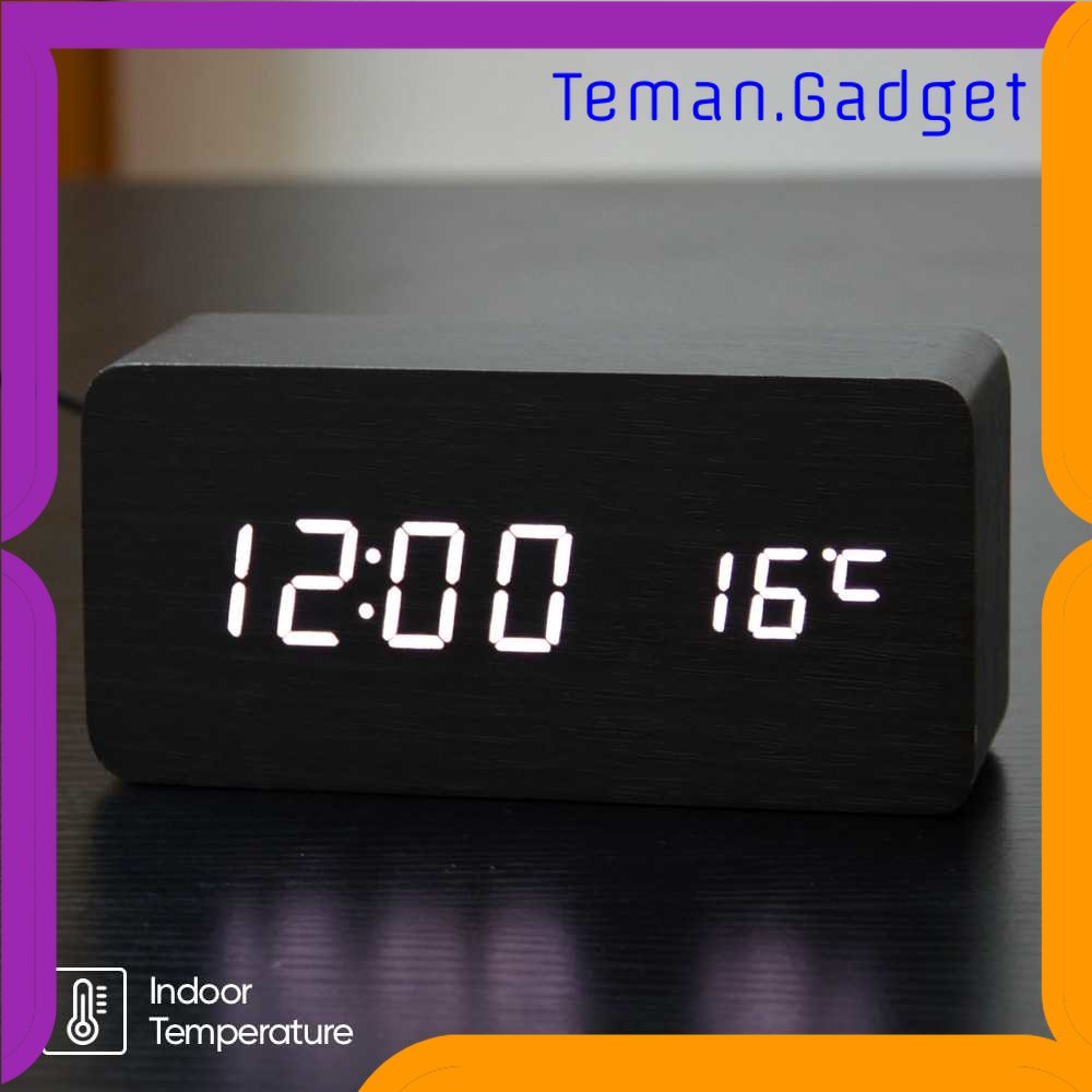 TG -  ART Jam Alarm LED Digital Wood Clock with Temperature