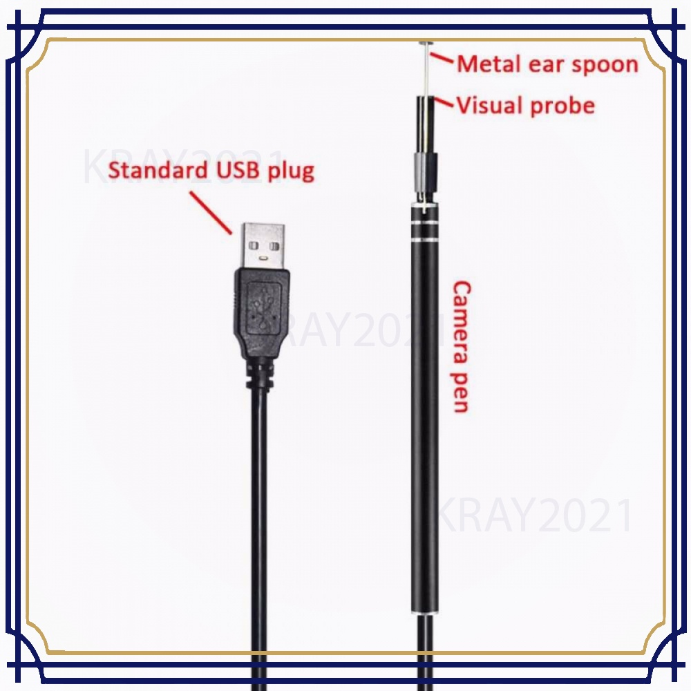 Kamera Endoskopi Pembersih Telinga HD Endoscope USB 2.0 MP - EU-0