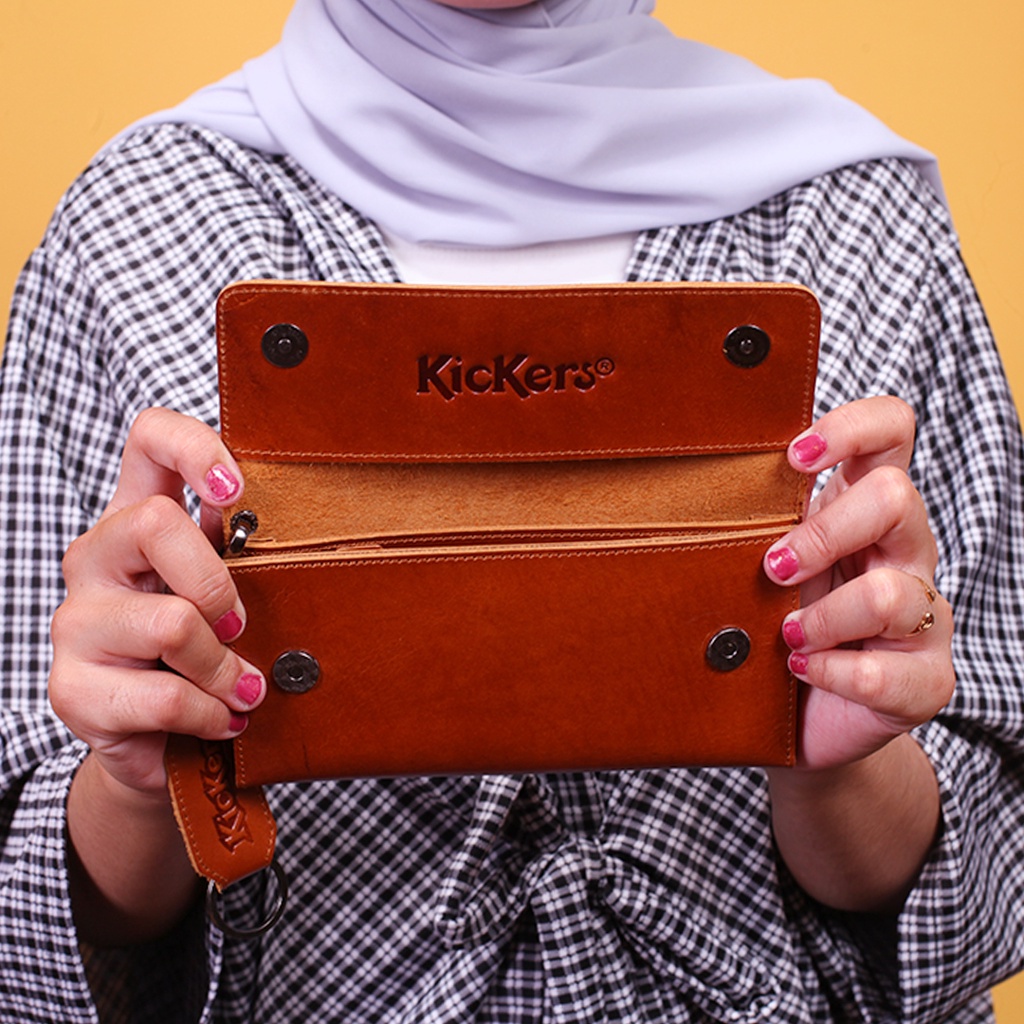 Dompet Panjang Wanita Full Kulit Sapi Asli Kickers DF00 KUALITAS PREMIUM