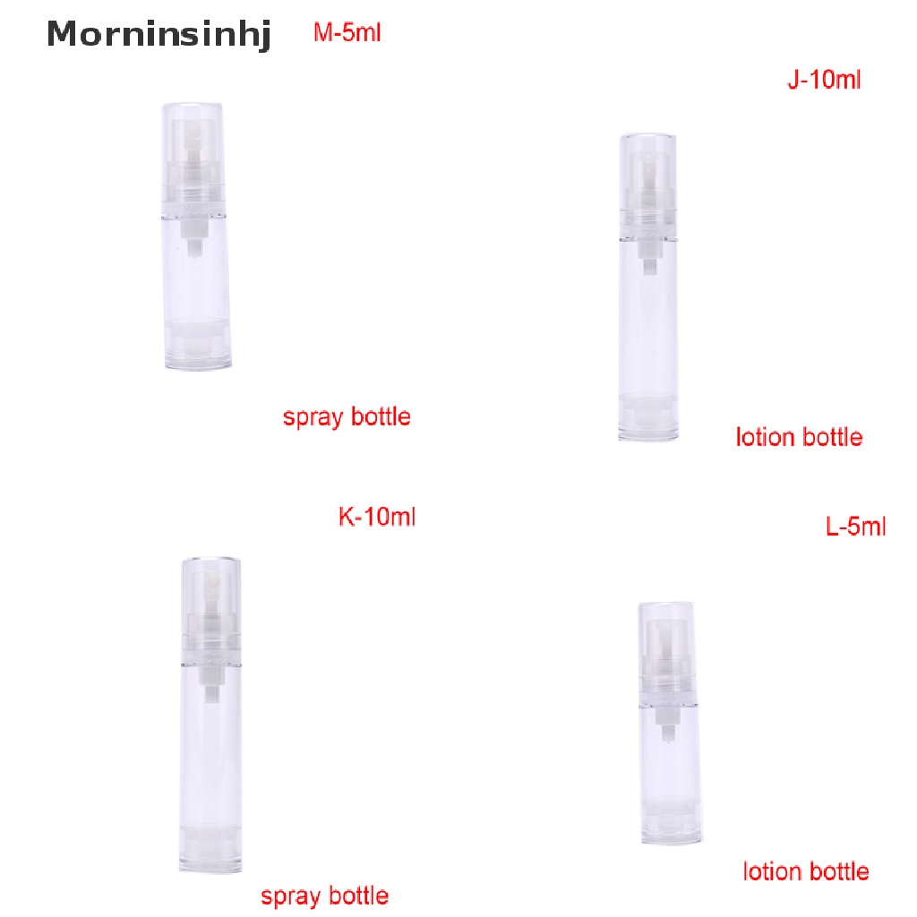 Mornin Botol Plastik Transparan Airless Pump Vacuum Bottle 5-120ml id