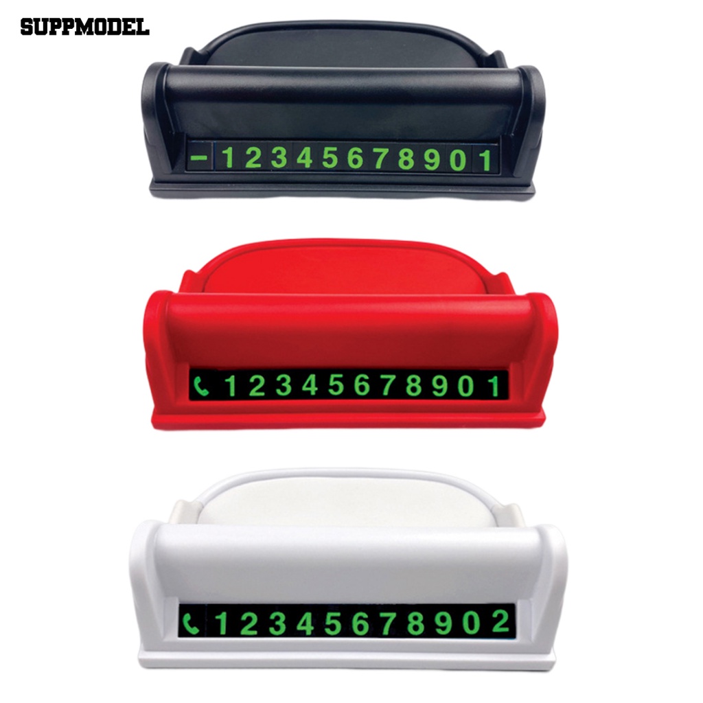 Suppmodel 1set Plat Nomor Ponsel Perekat Diri Perlengkapan Kendaraan Kartu Parkir Mobil Dudukan Handphone Serbaguna