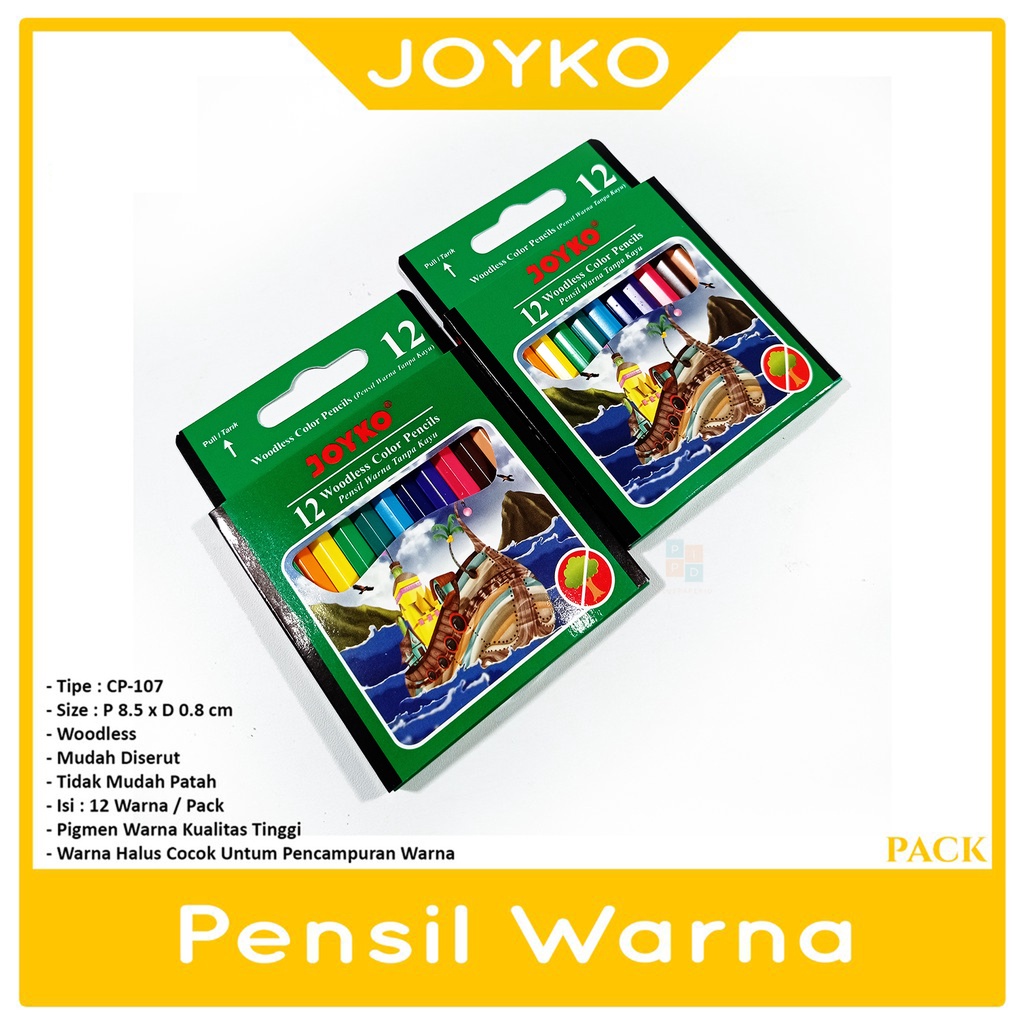 

JOYKO - Color Pencil Pensil Warna CP-107 12 Warna - Pack