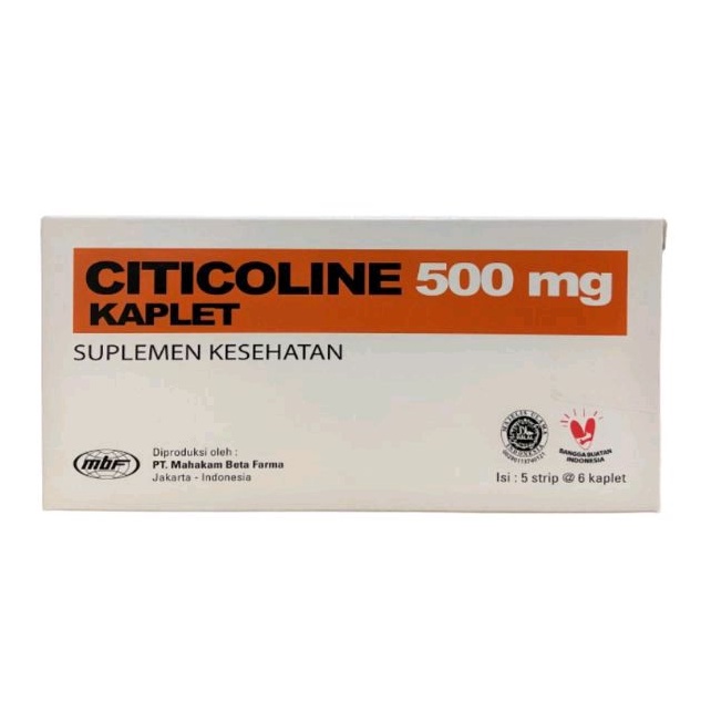 Citicoline 500 mg / 30 kaplet Mahakam -- Citicolin Citikolin tablet