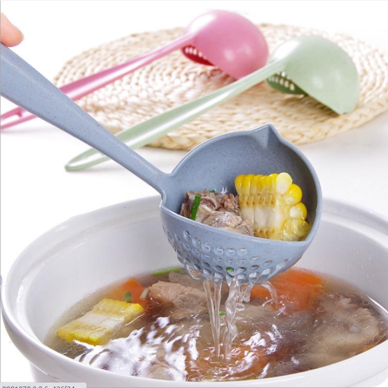 Centong Sayur 2 In 1 Penyaring Kuah Tirisan / Centong Sup Dapur Serbaguna
