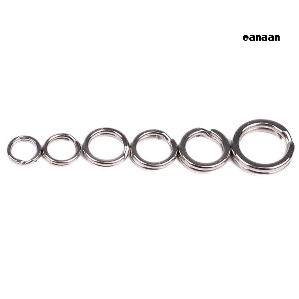 Cnn-100pcs Stainless Steel Double Loop Split Ring Open Fishing Konektor Tackle