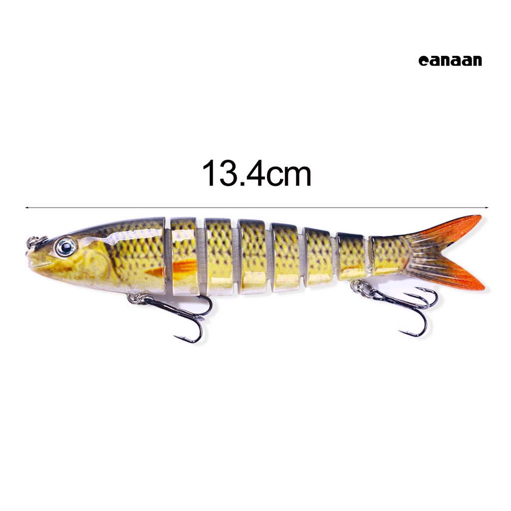 Cnn-13.4cm/18g Umpan Bionik 3D Simulasi Fisheye Tajam Kait Warna Cerah Penampilan Realistis 8segmen Alat Memancing Multi-Bagian Renang Umpan Keras Memancing Luar Ruangan