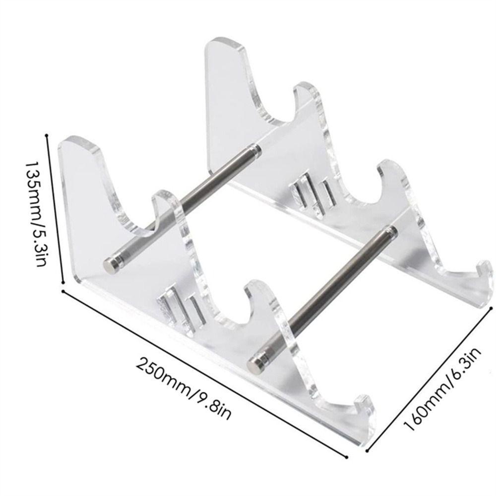 AUGUSTINA Stand Penyimpanan Keyboard Untuk Komputer Aksesoris Komputer Ban Banyak Transparan Desktop Akrilik Display Keyboard Stand