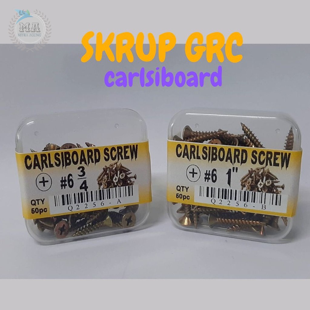 OLS Baut Sekrup Kalsiboard 6 x 3/4 Baut Skrup Kuning GRC Kalsi 6 x 1 Calcibord