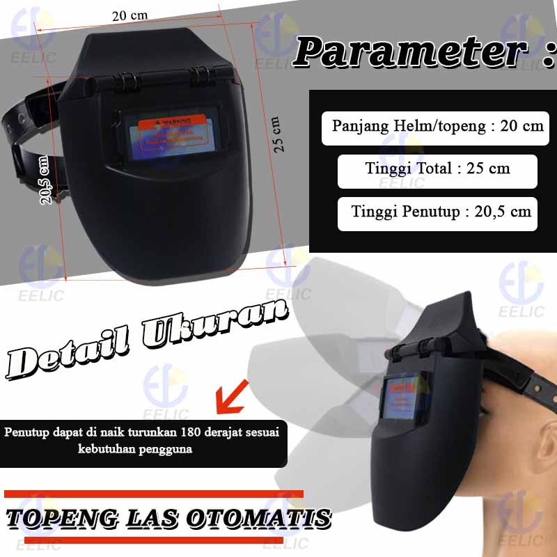 KEDOK LAS HARMIT OTOMASTIS WELDING HELMET HM -015