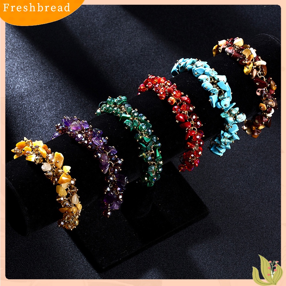 &lt; Freshbread &gt; Fashion Batu Wanita Gadis Gelang Bangle Wrist Band Perhiasan Pesta Hadiah Liburan