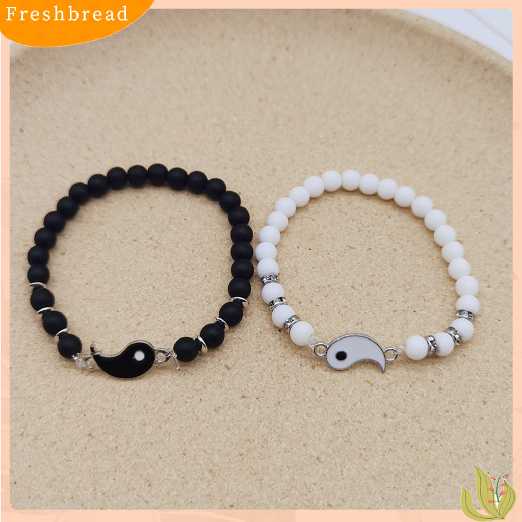 &lt; Freshbread &gt; Tai-Chi Yin Yang Couple Beads Dress-up Gelang Mewah Untuk Istri