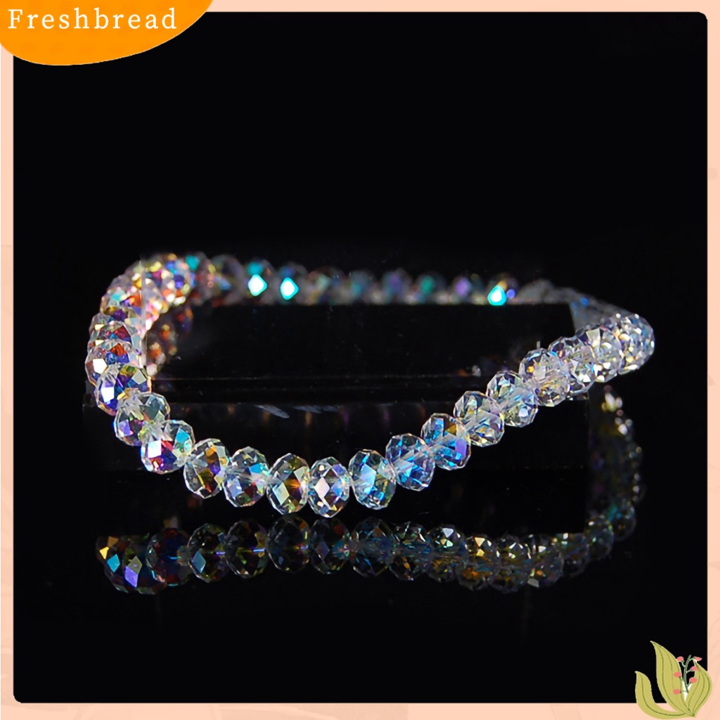 &lt; Freshbread &gt; Gelang Manik-Manik Kristal Imitasi Berkilau Wanita Indah Gelang Bangle Elastis Untuk Pesta