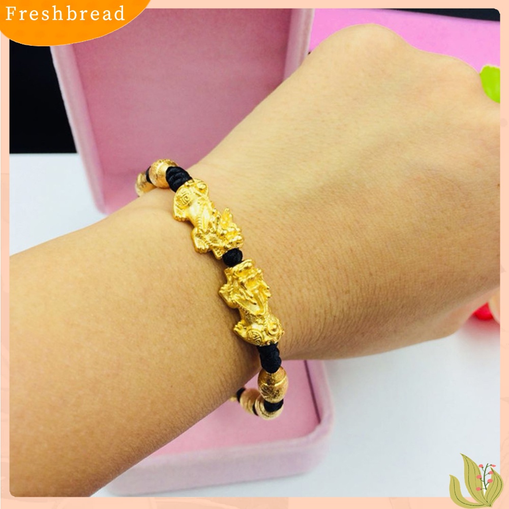 &lt; Freshbread &gt; Unisex Feng Shui Amulet Pi Xiu Pesona Manik-Manik Dikepang Tali Gelang Bangle Hadiah