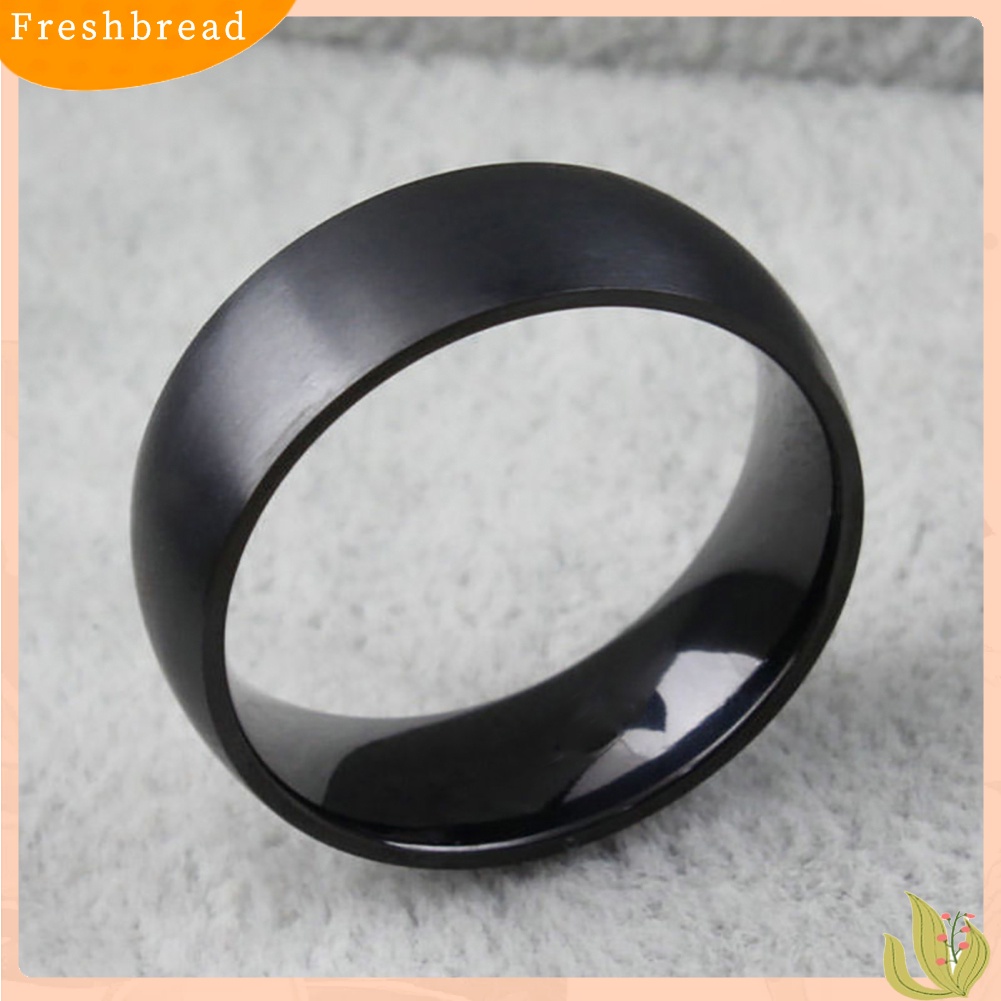 &lt; Freshbread &gt; Pria Keren Baja Titanium Lebar 8mm Pernikahan Pertunangan Anniversary Band Jari Cincin