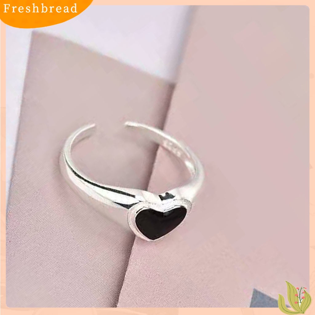 &lt; Freshbread &gt; Cincin Jari Bentuk Hati Paduan Tidak Alergi Menangis Wajah Cincin Susun Aksesoris Perhiasan