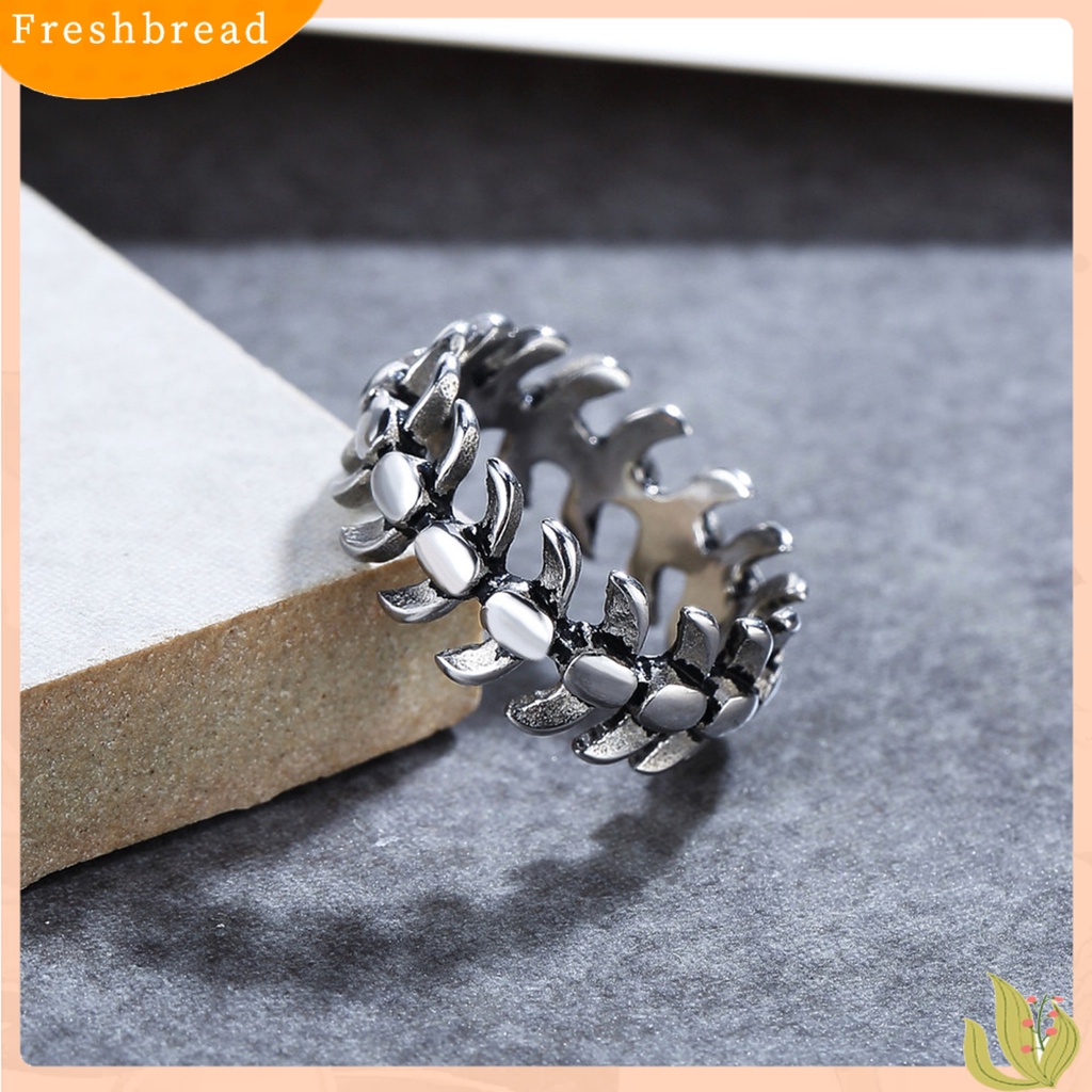 &lt; Freshbread &gt; Cincin Jari Pengerjaan Halus Geometris Electroplating Retro Menarik Dekorasi Warna Perak Naga Tulang Ikan Cincin Perhiasan Aksesori