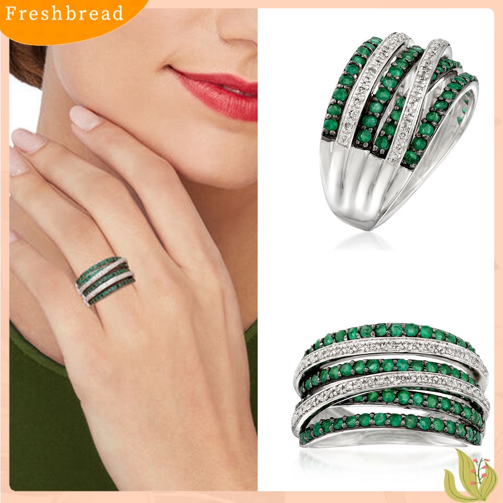 &lt; Freshbread &gt; Cincin Jari Cincin Jari Perhiasan Berbentuk Geometri Cantik Ramah Kulit Paduan Untuk Wanita