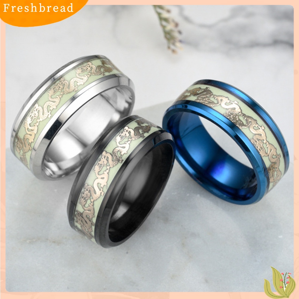 &lt; Freshbread &gt; Fashion Fluorescent Shiny Rings Hadiah Perhiasan Jari Pesta Naga Ganda