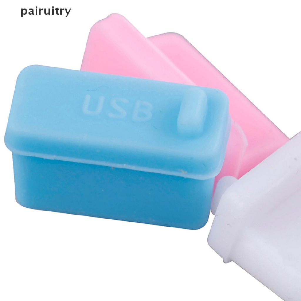 Prt 10pcs Topi Silikon usb anti Debu cover cap protector plug PRT