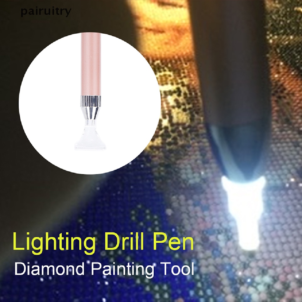 Prt 5D Diamond Pager Pen Lighg Titik Bor Pen DIY Craft Diamond Aksesoris PRT