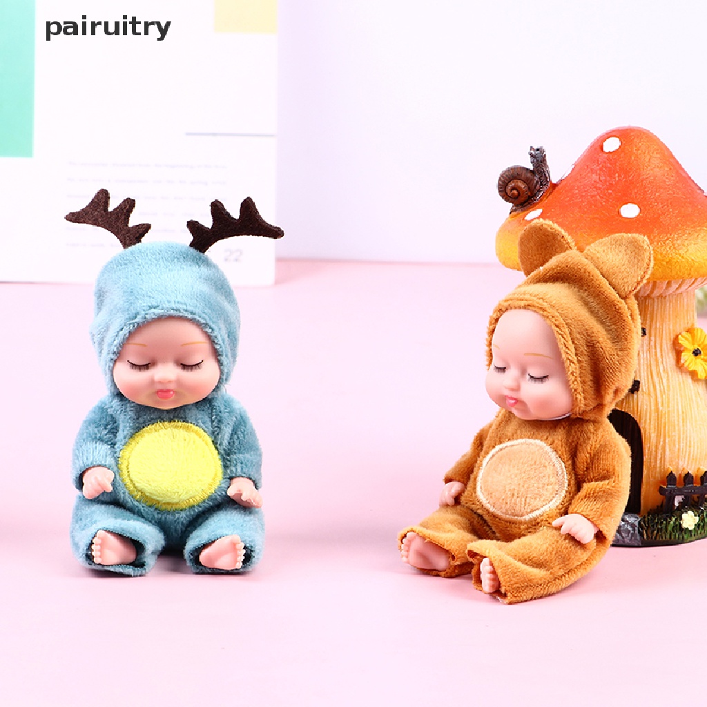 Prt 1pc Sleep Baby Doll Hewan Lucu Baby Doll Tinggi 3.5inch Untuk Mainan Anak PRT