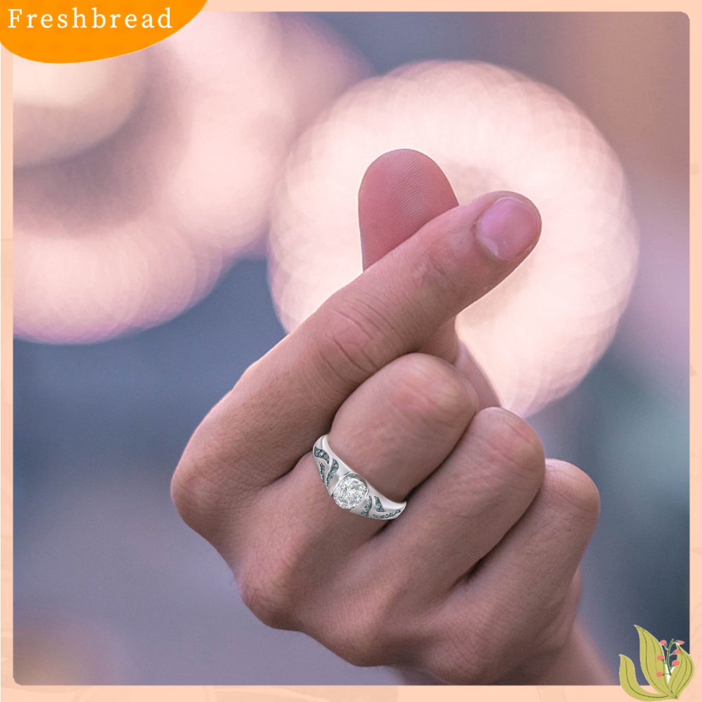 &lt; Freshbread &gt; Cincin Kompak Halus Halus Tahan Lama Cincin Permata Alloy Untuk Hari Valentine