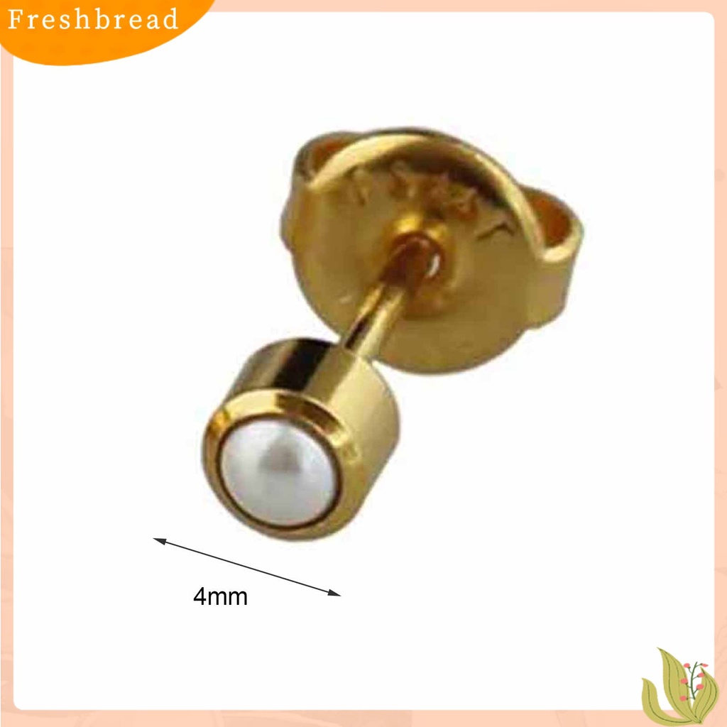 < Freshbread > 12pasang Stud Earring Piercing Anting Hadiah Akrilik Gadis Berlian Imitasi Hias Ear Studs Untuk Perjamuan
