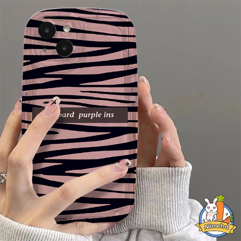 IPHONE Casing Kompatibel Untuk Iphone14 13 12 11 Pro Max X Xr Xs Max8 7 6 6s Plus SE 2020 Fashion Motif Zebra Casing Ponsel Lembut TPU Bening Anti Jatuh Airbag Shockproof Case Cover Pelindung