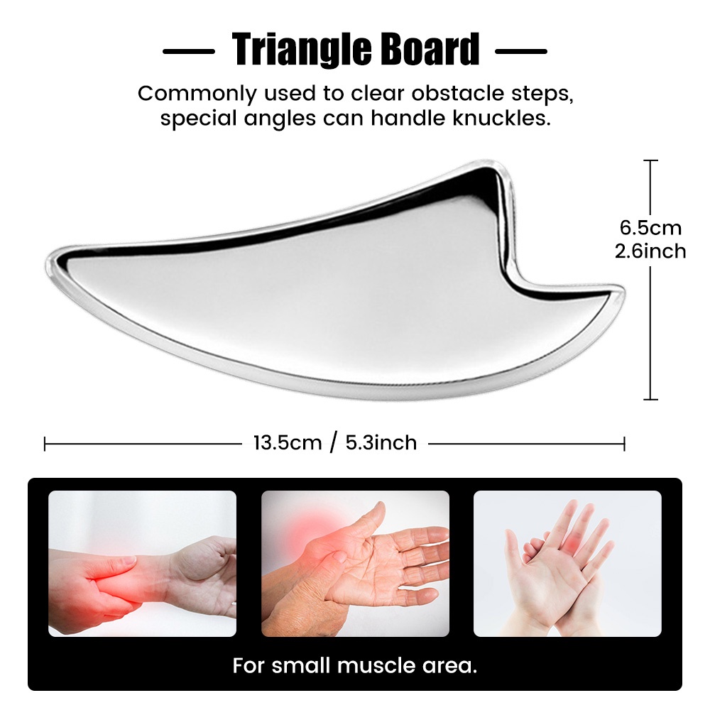 Salorie Alat Gua Sha Pijat Wajah Stainless Steel