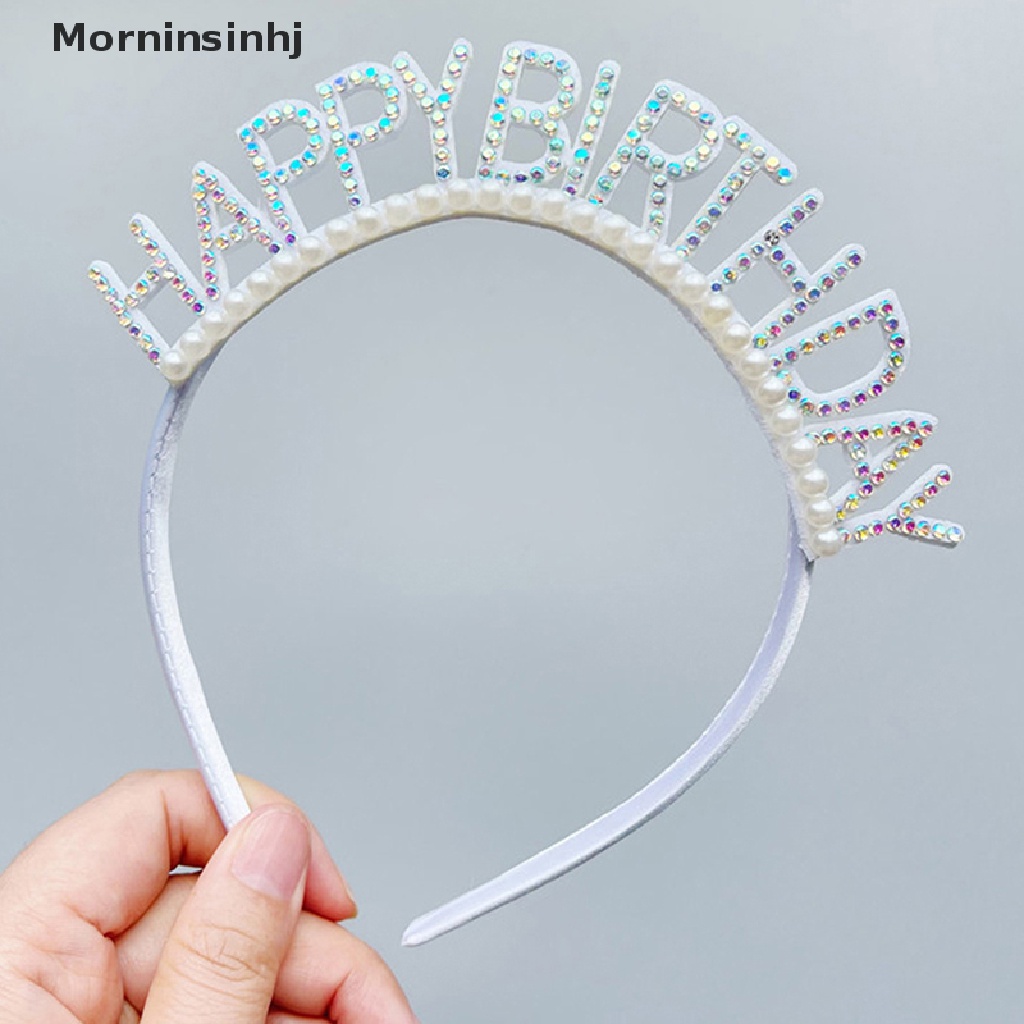 Mornin Glitter HAPPY Birthday Bando Payet Dekorasi Ulang Tahun Birthday Party id