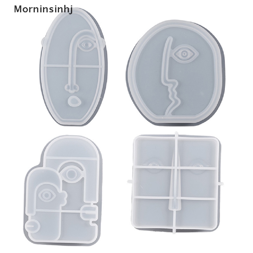 Mornin DIY Art Face Silicone Mold Handmade Abstrak Wajah Manusia Plester Epoxy Resin Aromath Sabun Cetakan Dekorasi Rumah id