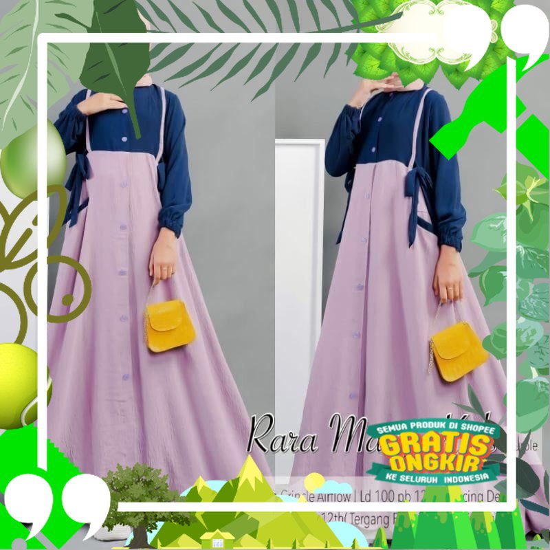 baju gamis muslim anak usia 10-13 tahun terbaru 2023 / RARA MAXY / pakaian muslim anak perempuan / d