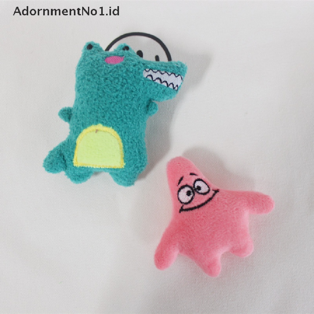 [AdornmentNo1] Lucu Kartun Boneka Mewah Pin Bros Kain Stiker Crocodile Patrick Star Bros Tas Pakaian Lencana Pin Ransel Liontin Dekorasi Aksesoris [ID]