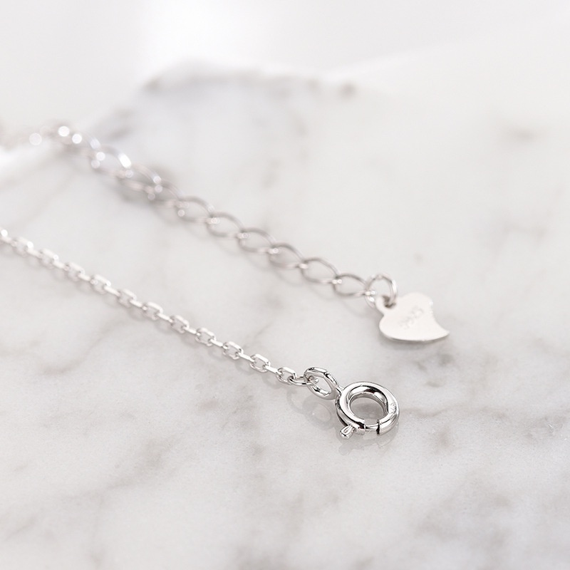 Goldkingdom Aksesoris Perhiasan Fashion Ready Stock Perak Disepuh Liontin Korea Cincin Ganda Fashion Wanita Kalung Sederhana