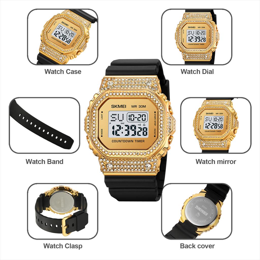 Jam Tangan Digital Pria &amp; Wanita SKMEI 2000 LED Anti Air Original