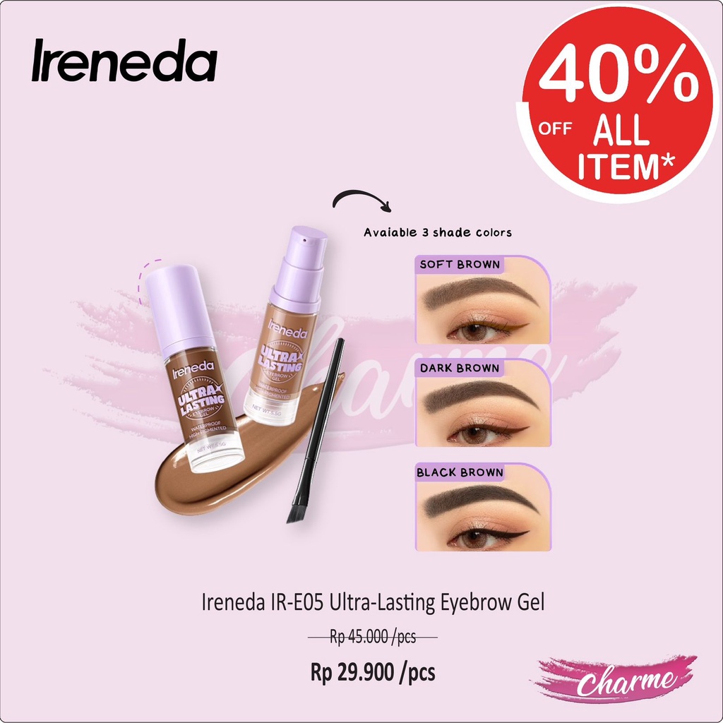 (READY &amp; ORI) IRENEDA Ultra-Lasting Eyebrow Gel Pomade Waterproof IR-E05