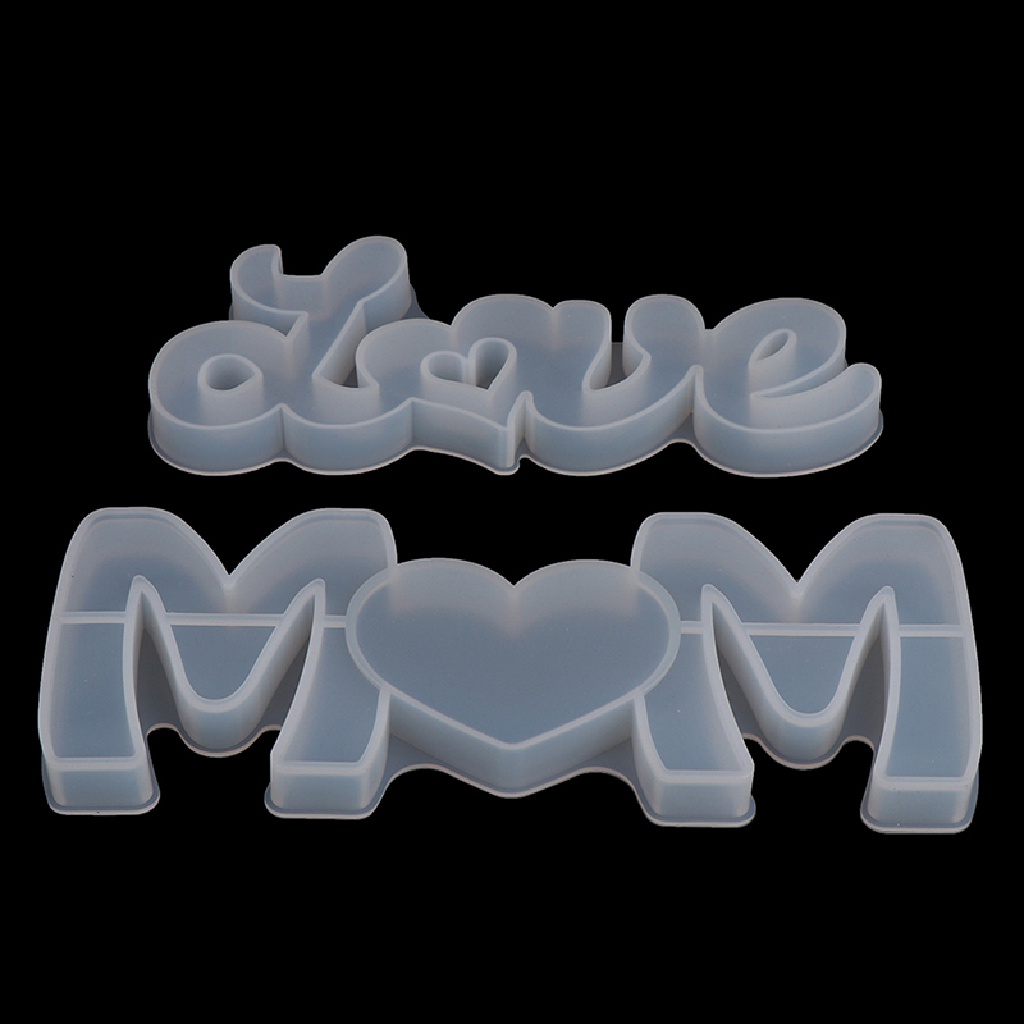 # Kado Mom &amp; PAPA DIY # Cetakan Resin Epoxy Kristal DIY Hari Ibu Ibu Keluarga Love Word Silicone Mold~