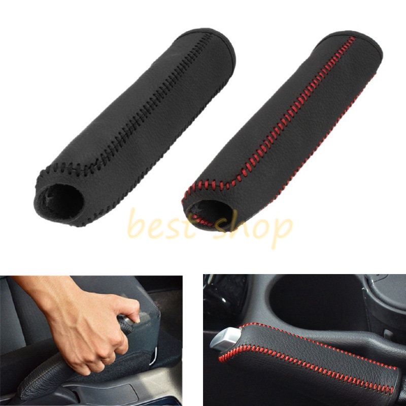 Sarung Rem Tangan Mobil Sleeve Slip Mobil Kulit Imitasi Shifting Handbrake Cover Protector