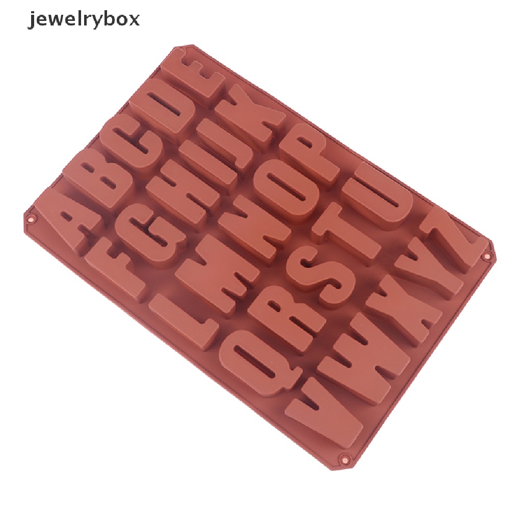 [jewelrybox] Silicone world 26huruf Cetakan Coklat Silikon Alat Cetakan Kue Anti Lengket Butik