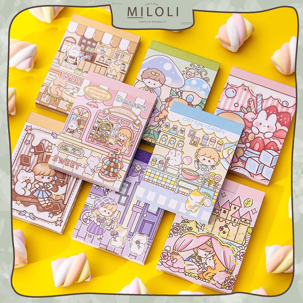 

[MILOLI] 70Lembar MEMO PAD CARTOON SERIES BEAR Memo Note Paper Notepad - C0036
