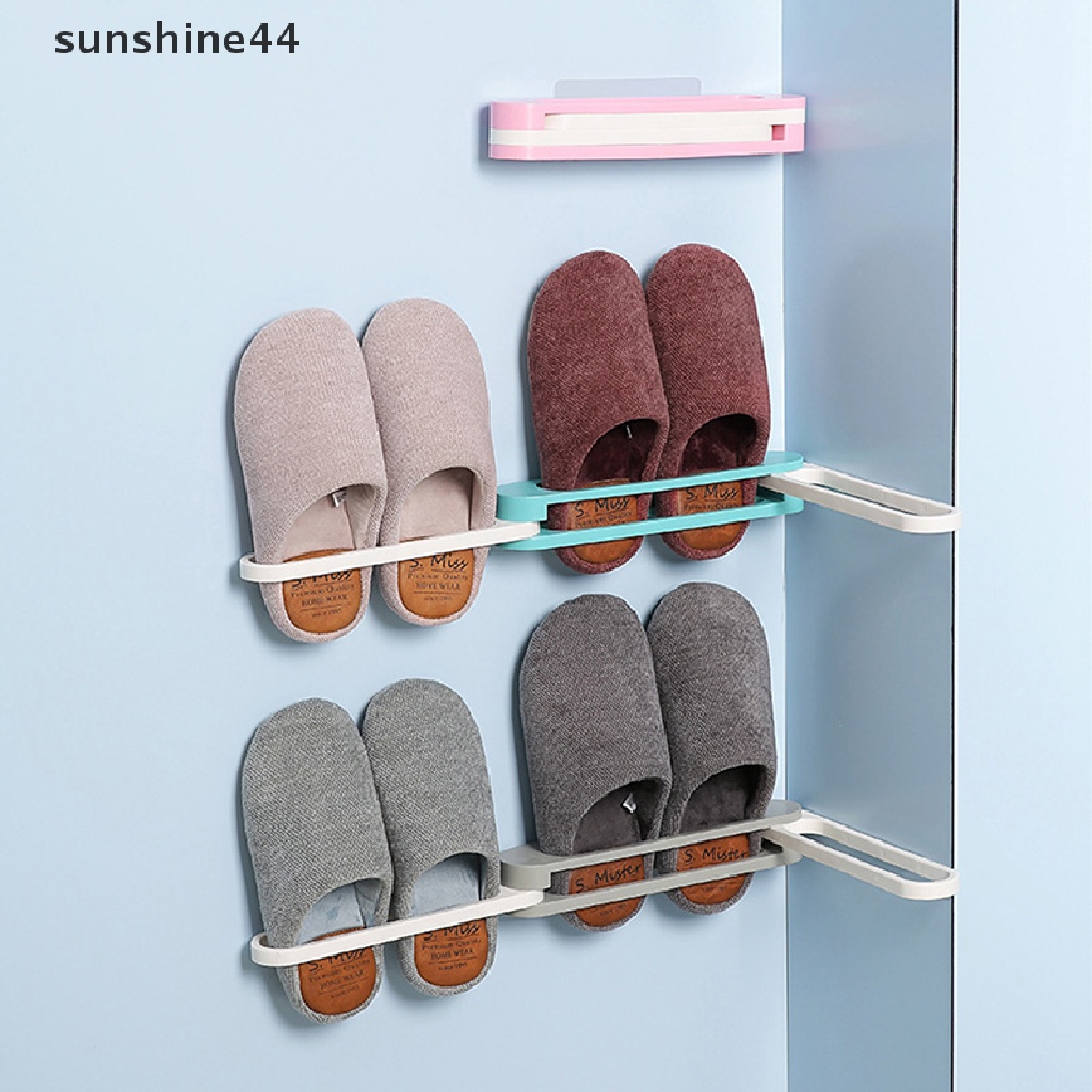 Sunshine 3in1 Rak Sepatu Sandal Sandal Gantungan Tempel Dinding Rak Penyimpanan Lipat ID